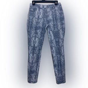 Vintage Size 8 Grey Snake Print Stretch Pants
